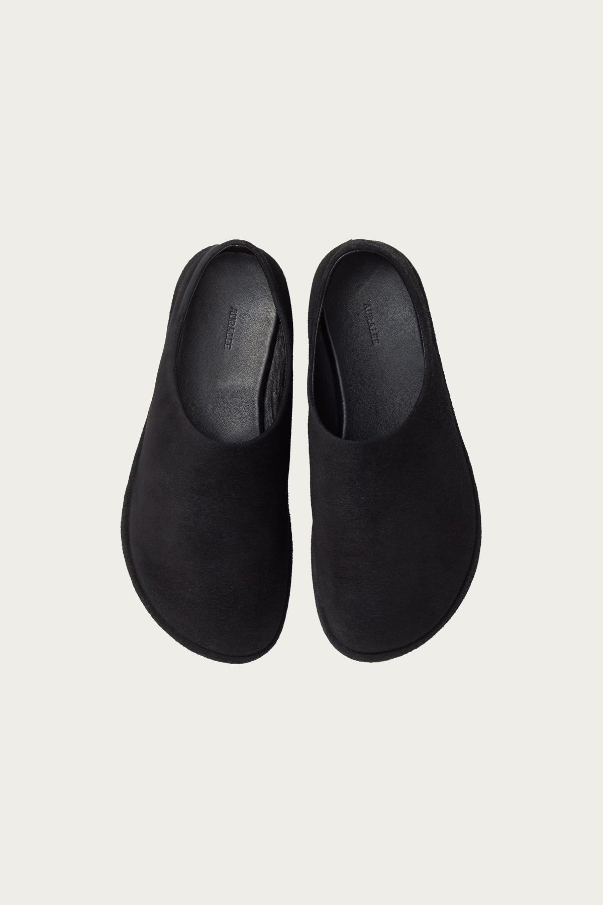 Auralee - Suede Sandals - Black Suede - Canoe Club