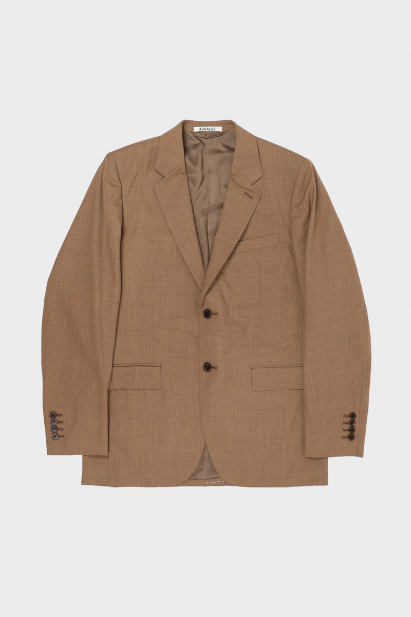 Auralee Super Fine Tropical Wool Jacket | Brown | Canoe Club