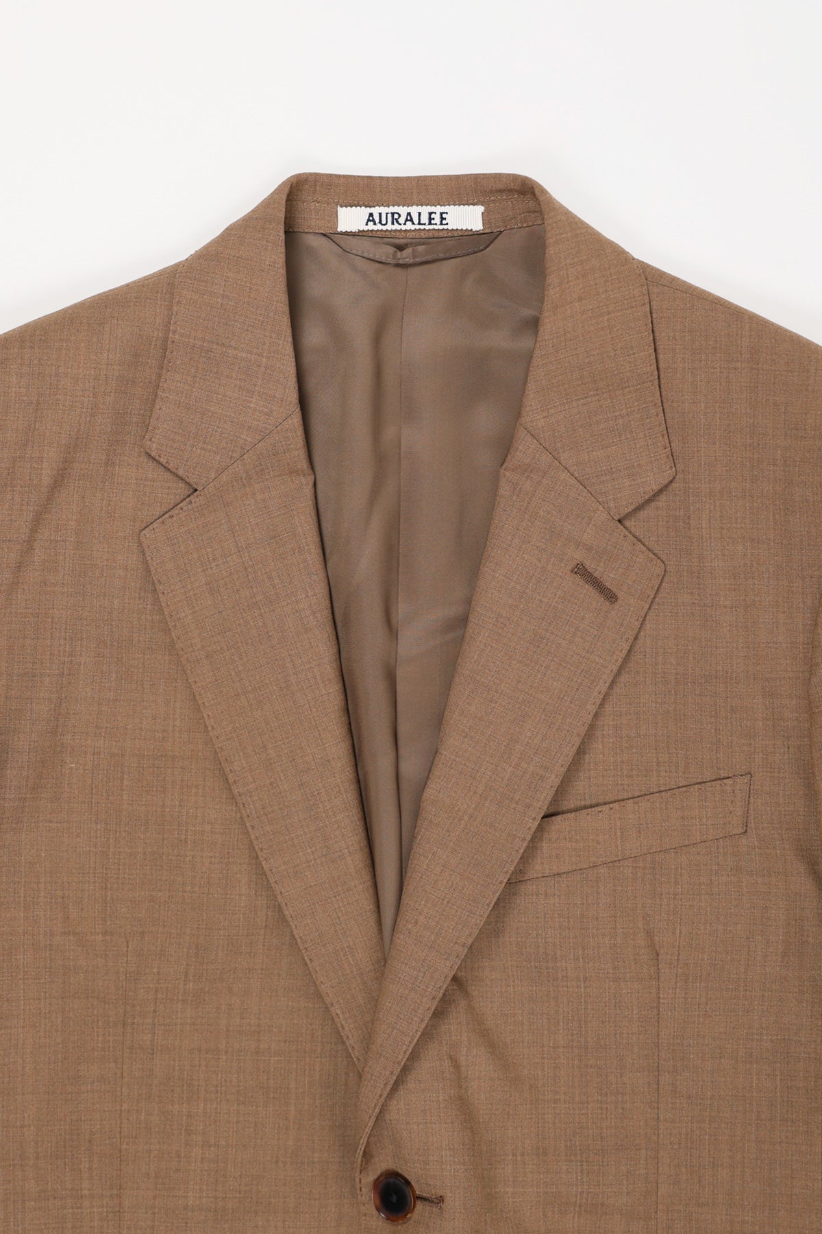 Auralee - Super Fine Tropical Wool Jacket - Brown - Canoe Club