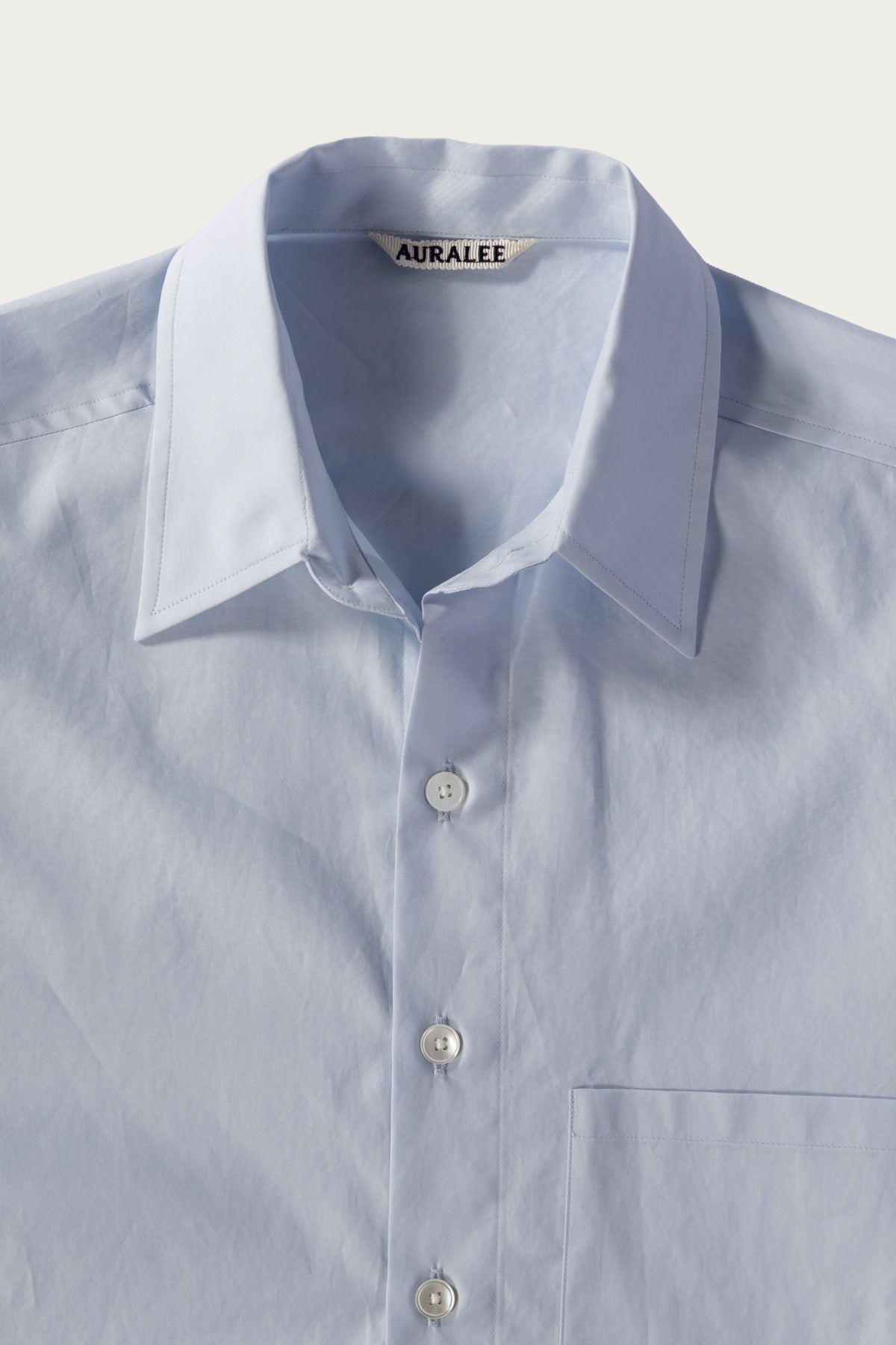 Auralee - Washed Finx Twill Big Shirt - Light Blue - Canoe Club