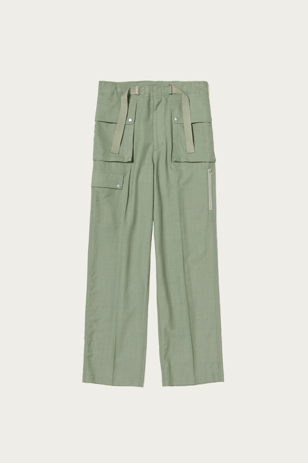 Auralee - Wool Herringbone Cargo Pants - Olive - Canoe Club