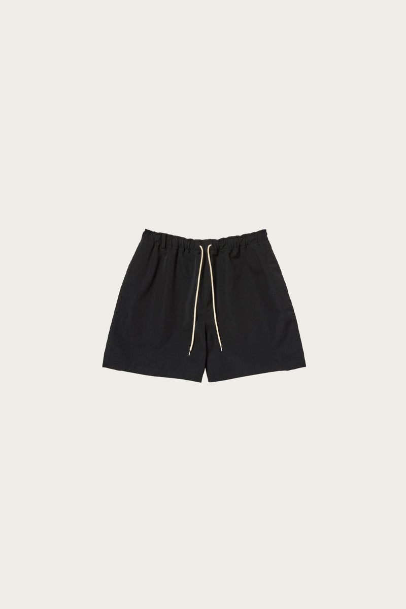 Auralee Wool Max Canvas Shorts | Black | Canoe Club Auralee Wool Max Canvas Shorts | Black | Canoe Club