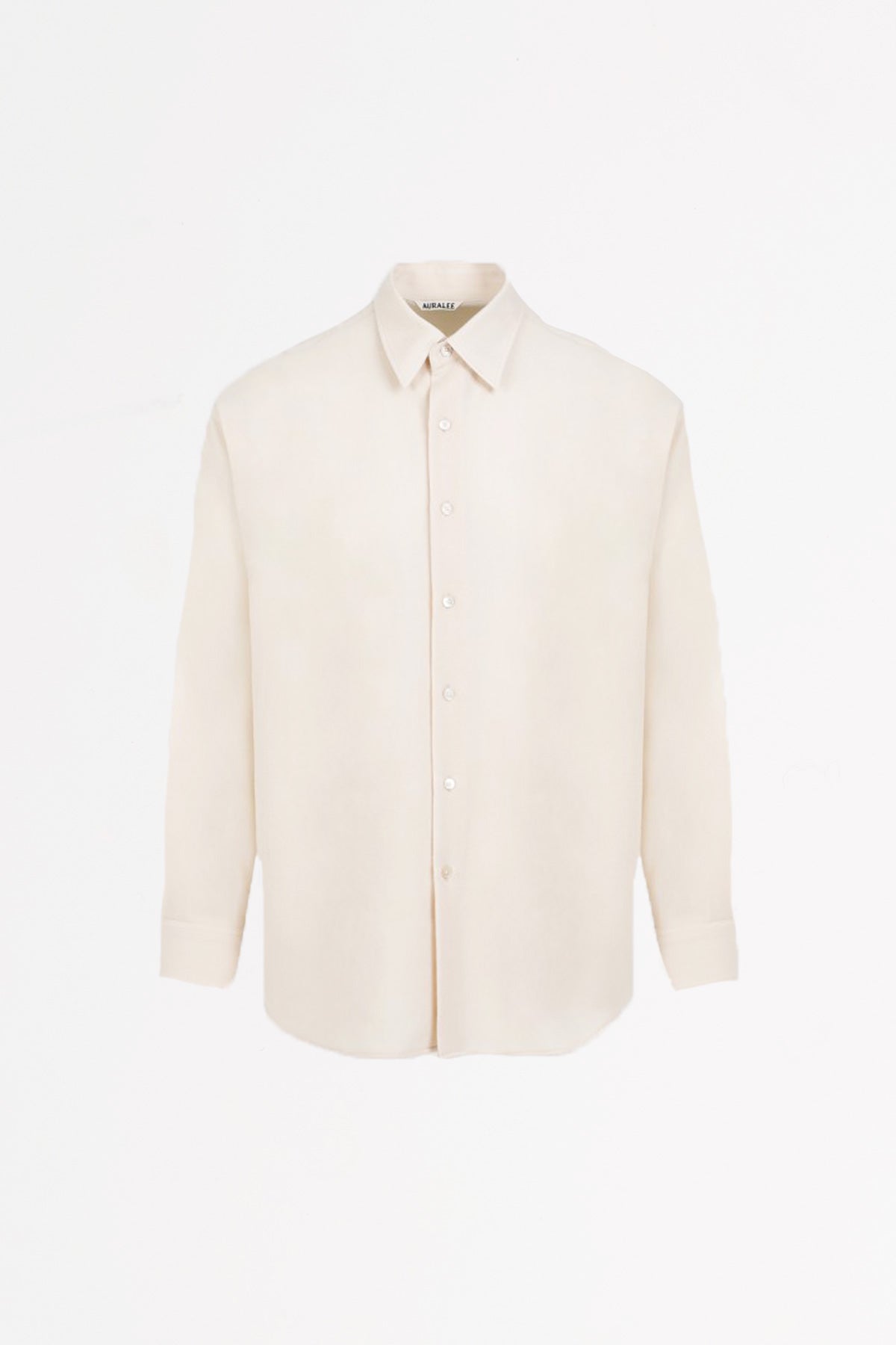 Auralee - Airy Wool Viyella Shirt - Ivory White - Canoe Club