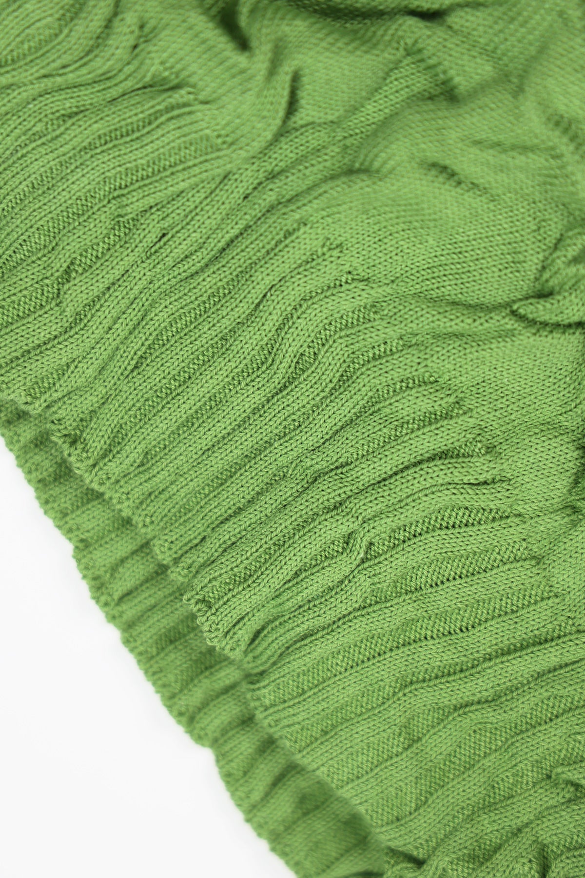 Auralee - Wrinkled Dry Cotton Knit P/O - Sage Green - Canoe Club