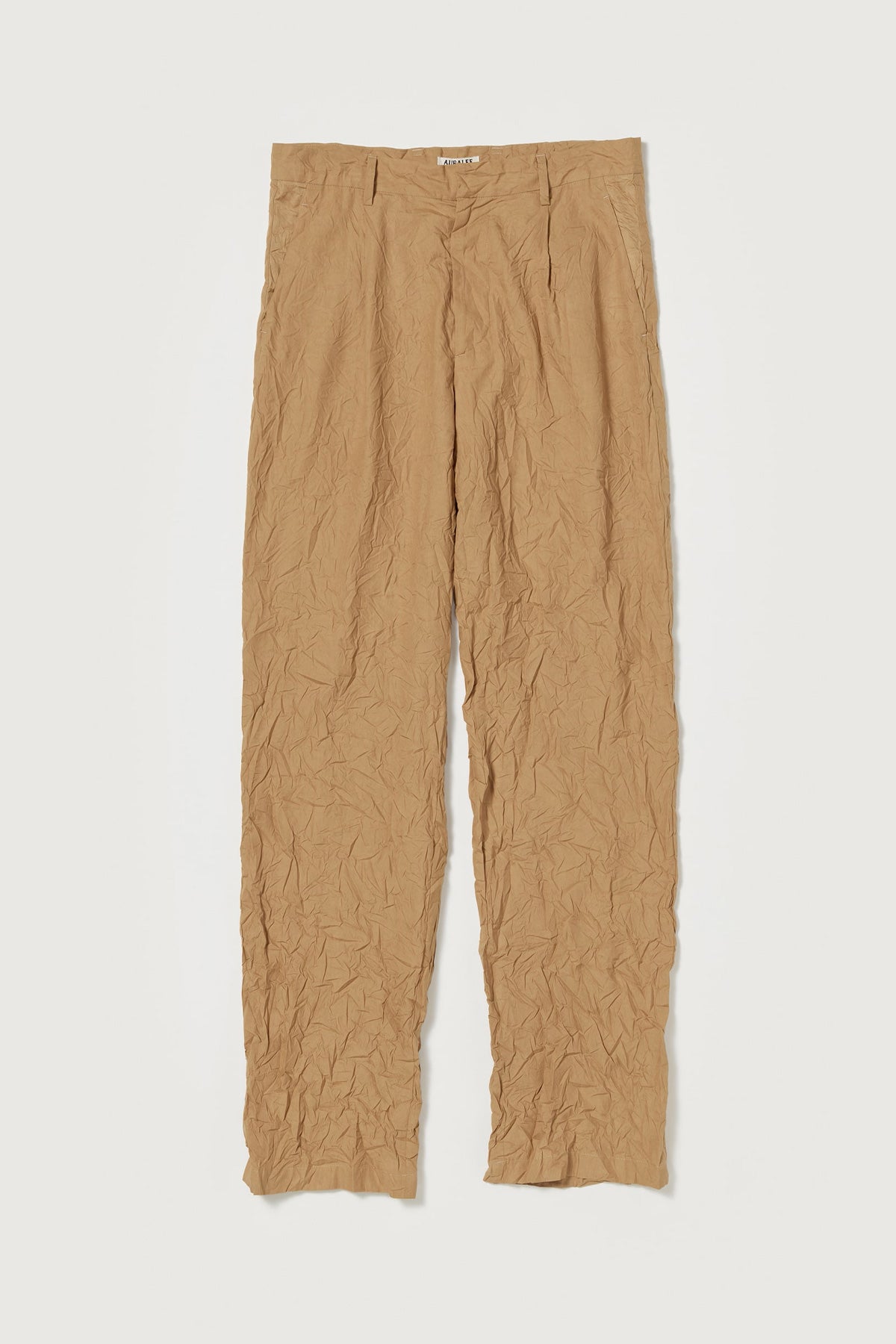 Auralee - Wrinkled Washed Finx Twill Pants - Brown - Canoe Club