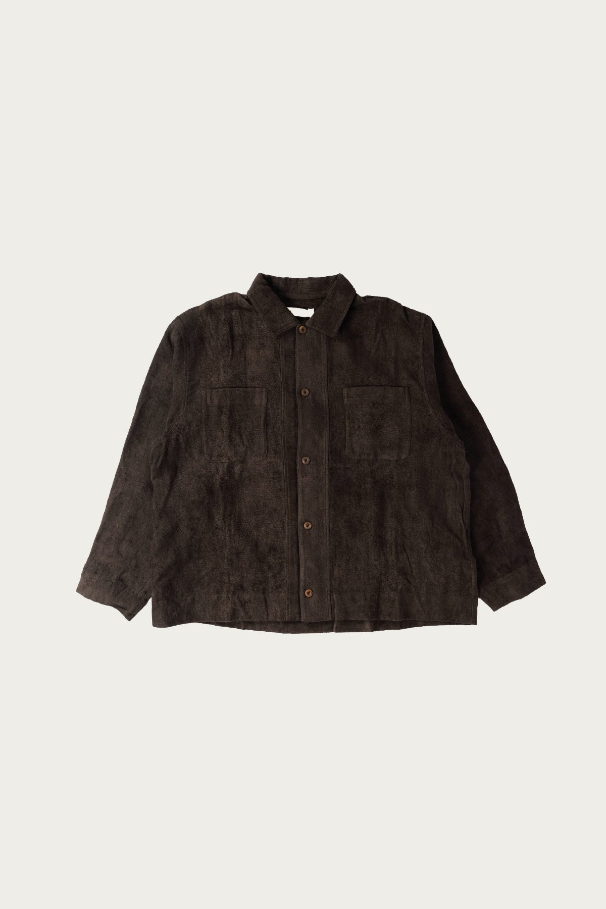Aviva Jifei Xue - Boxy Shirt - Carob Linen Velvet - Canoe Club
