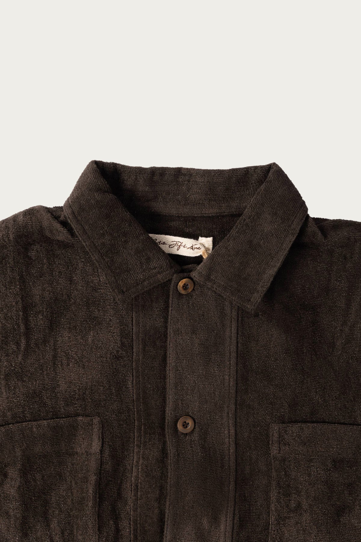 Aviva Jifei Xue - Boxy Shirt - Carob Linen Velvet - Canoe Club