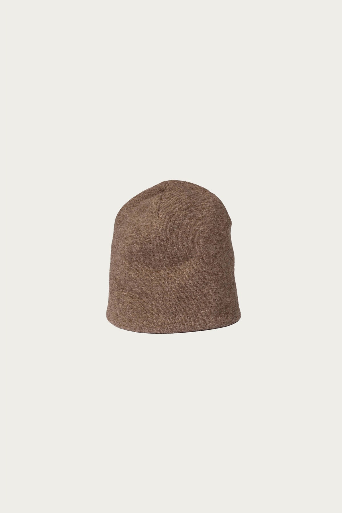 Aviva Jifei Xue - Reversible Beanie - Natural Beige Wool Hemp Knit/Natural Stripe Cotton Jersey - Canoe Club