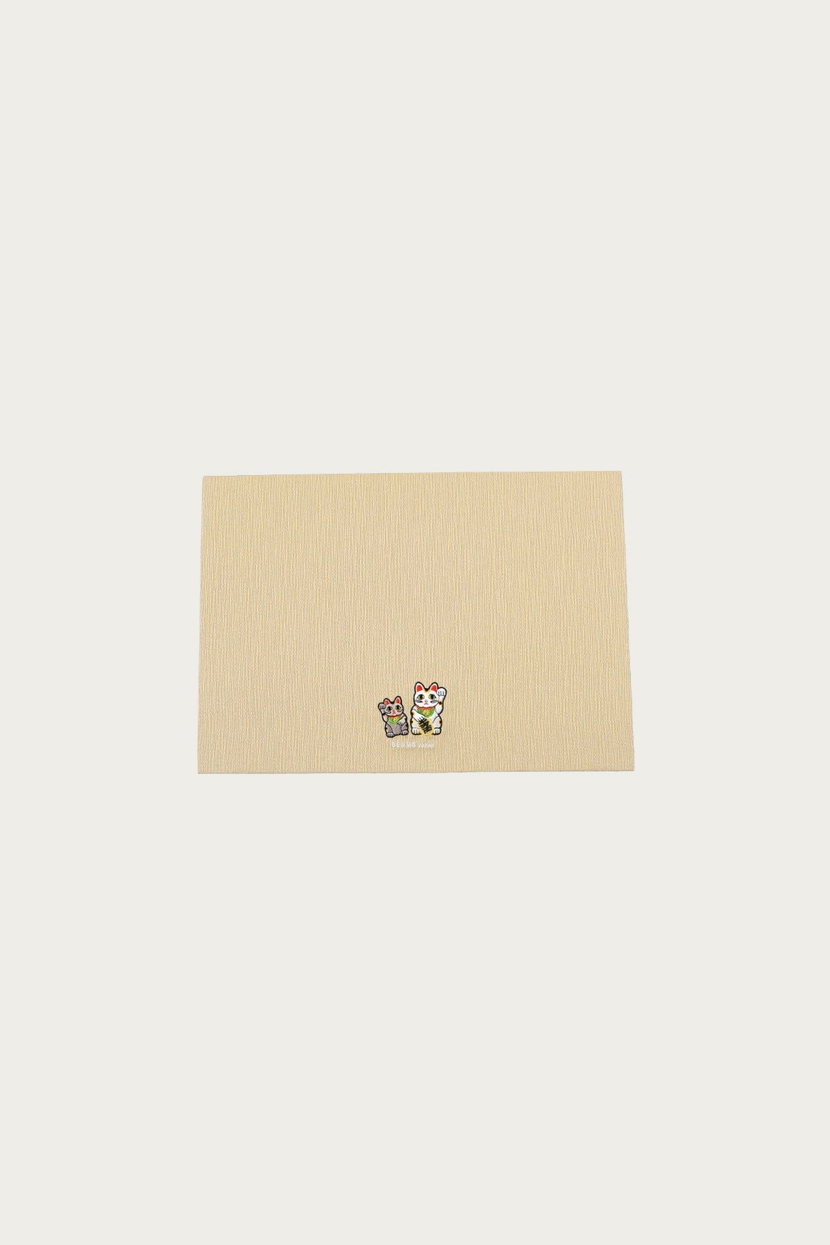 Beams Japan - Embroidery Tea Mat - Beckoning Cat - Canoe Club