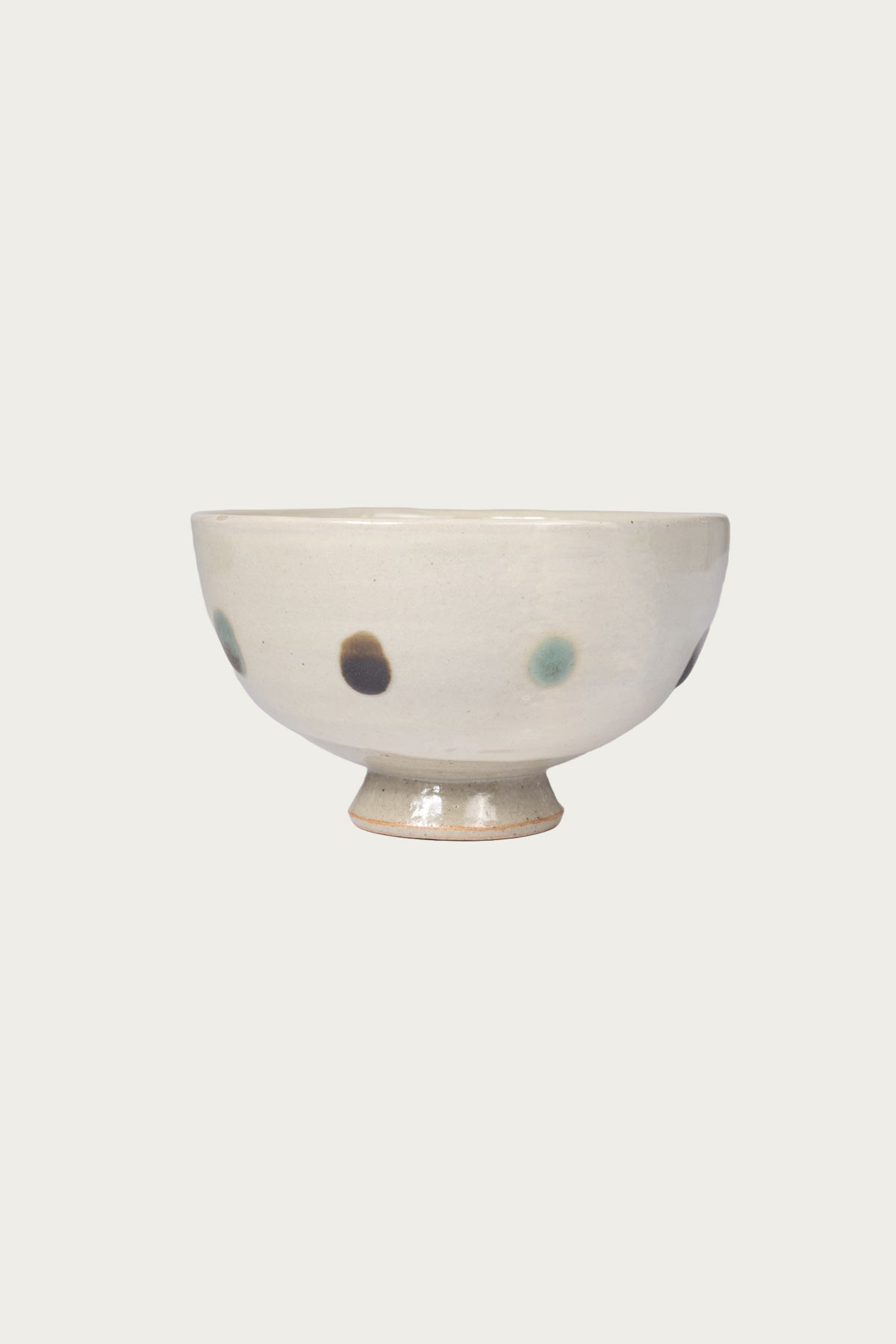 Beams Japan - Hamadagama x fennica Ceramic Bowl - Blue/Brown Dots - Canoe Club