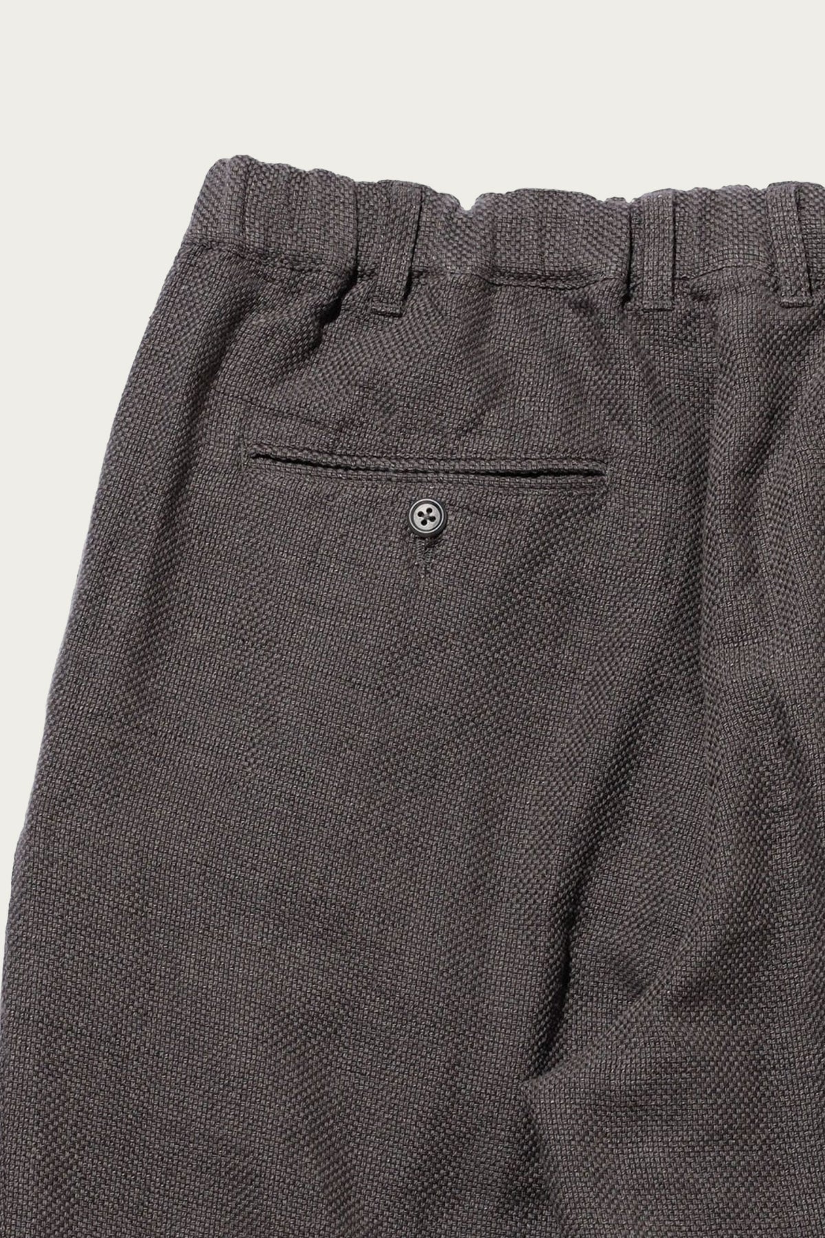 Beams Plus - 2 Pleats Relax Trousers COTTON Linen - Grey - Canoe Club