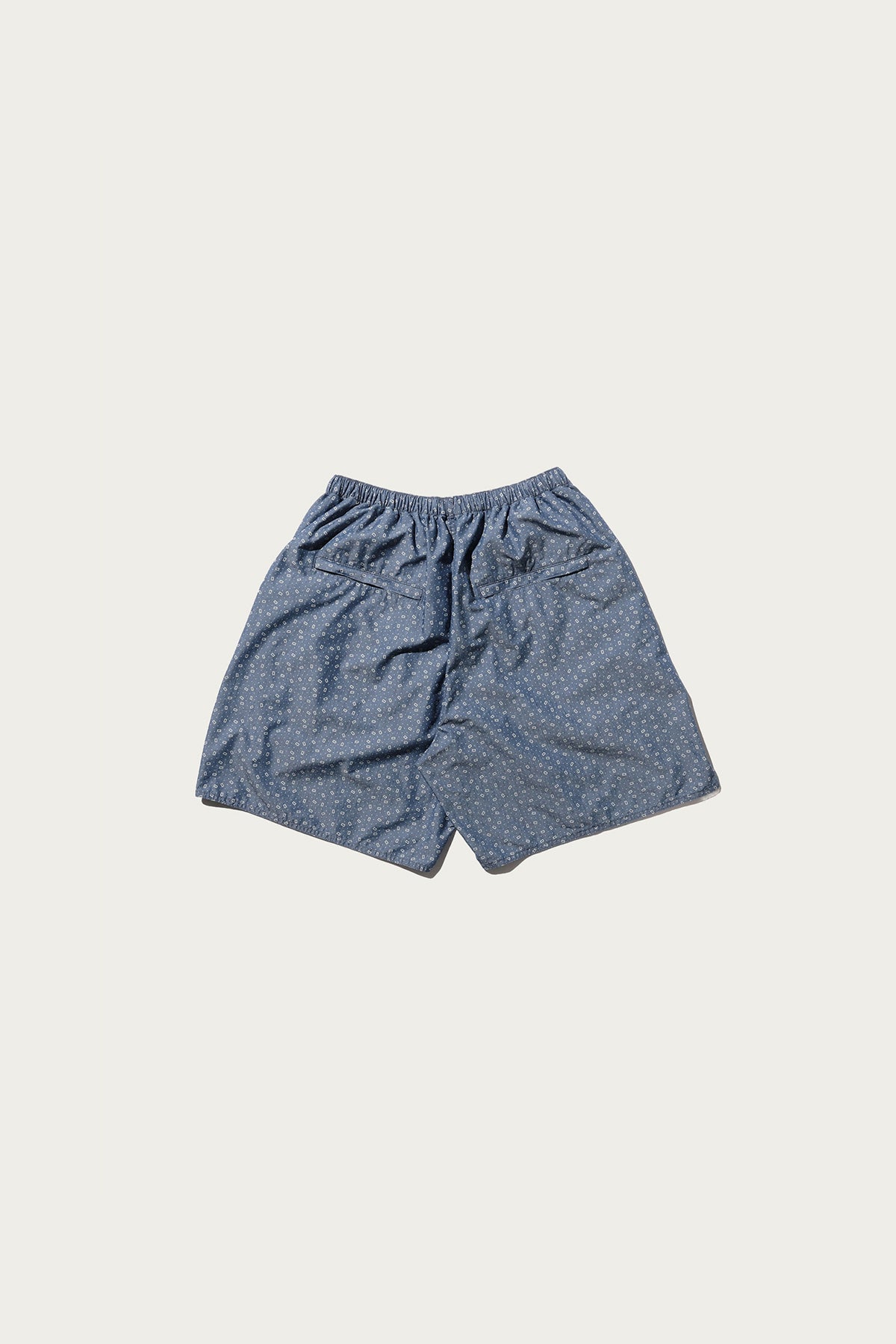 Beams Plus - MIL Athletic Shorts NYCO Indigo Chambray Discharge Print - Calico - Canoe Club