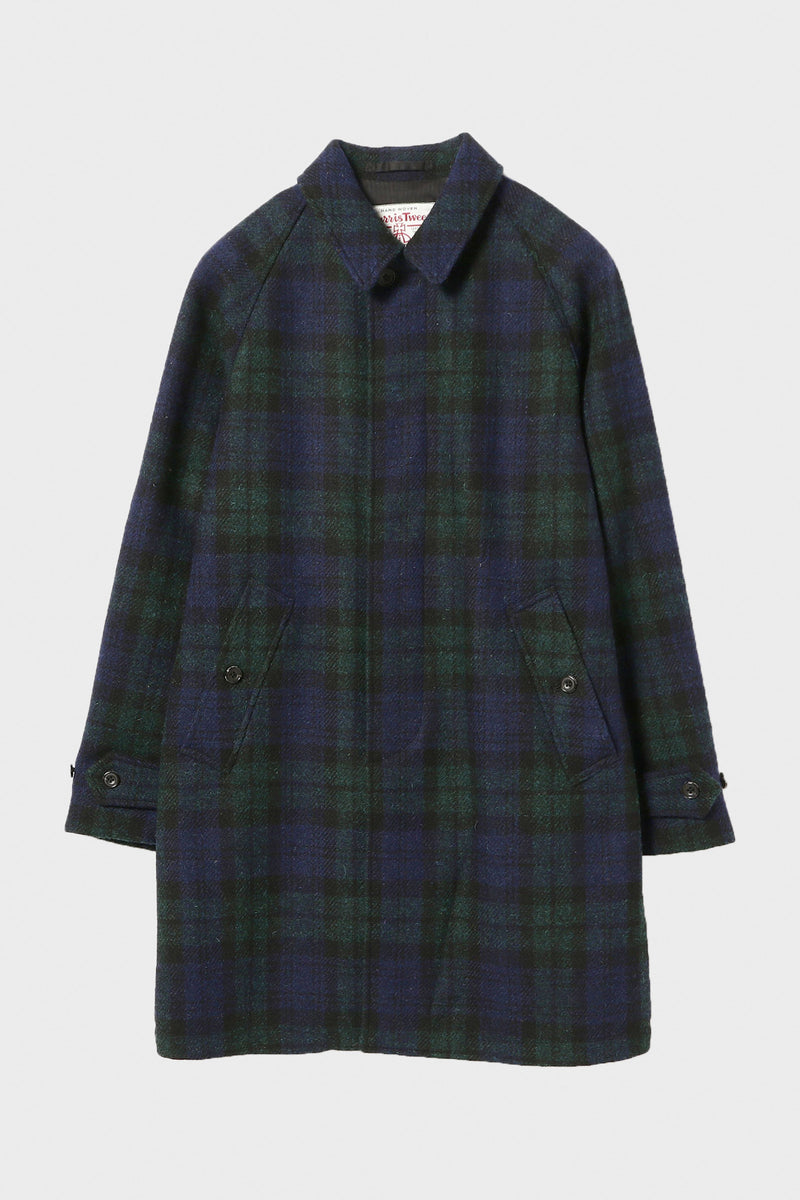 Beams+ Bal Collar Coat Harris Tweed | Blackwatch | Canoe Club