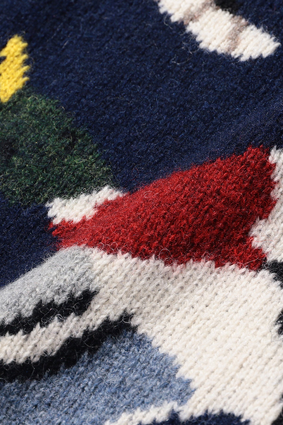 Beams Plus - Crew Intarsia Duck Pattern - Navy - Canoe Club