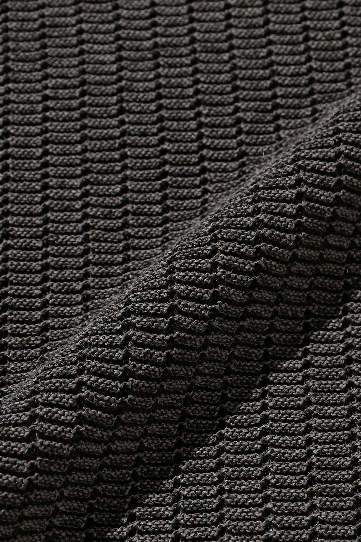 Beams Plus - Knit Polo "WASHI" 2 Tone - Black - Canoe Club