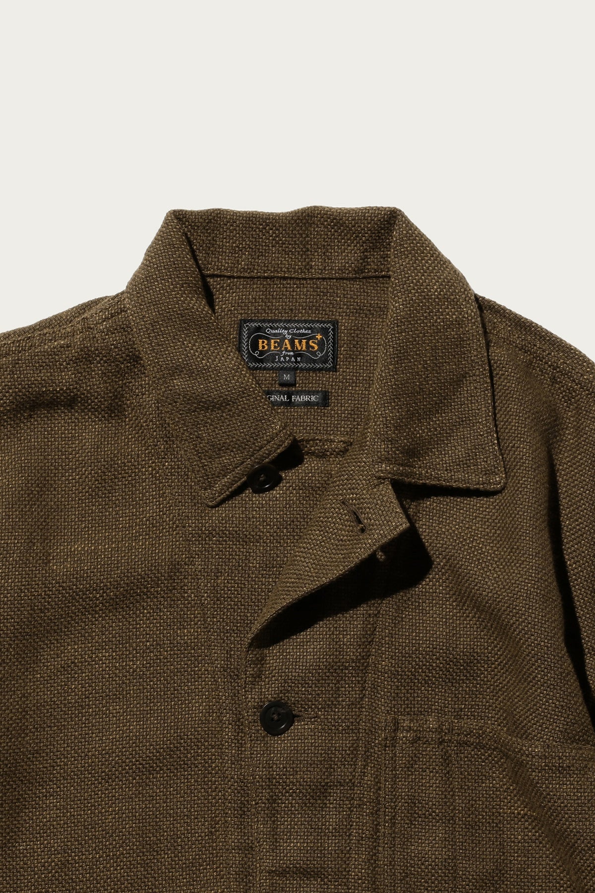 Beams Plus - MIL Chore Jacket Cotton Linen - Brown - Canoe Club