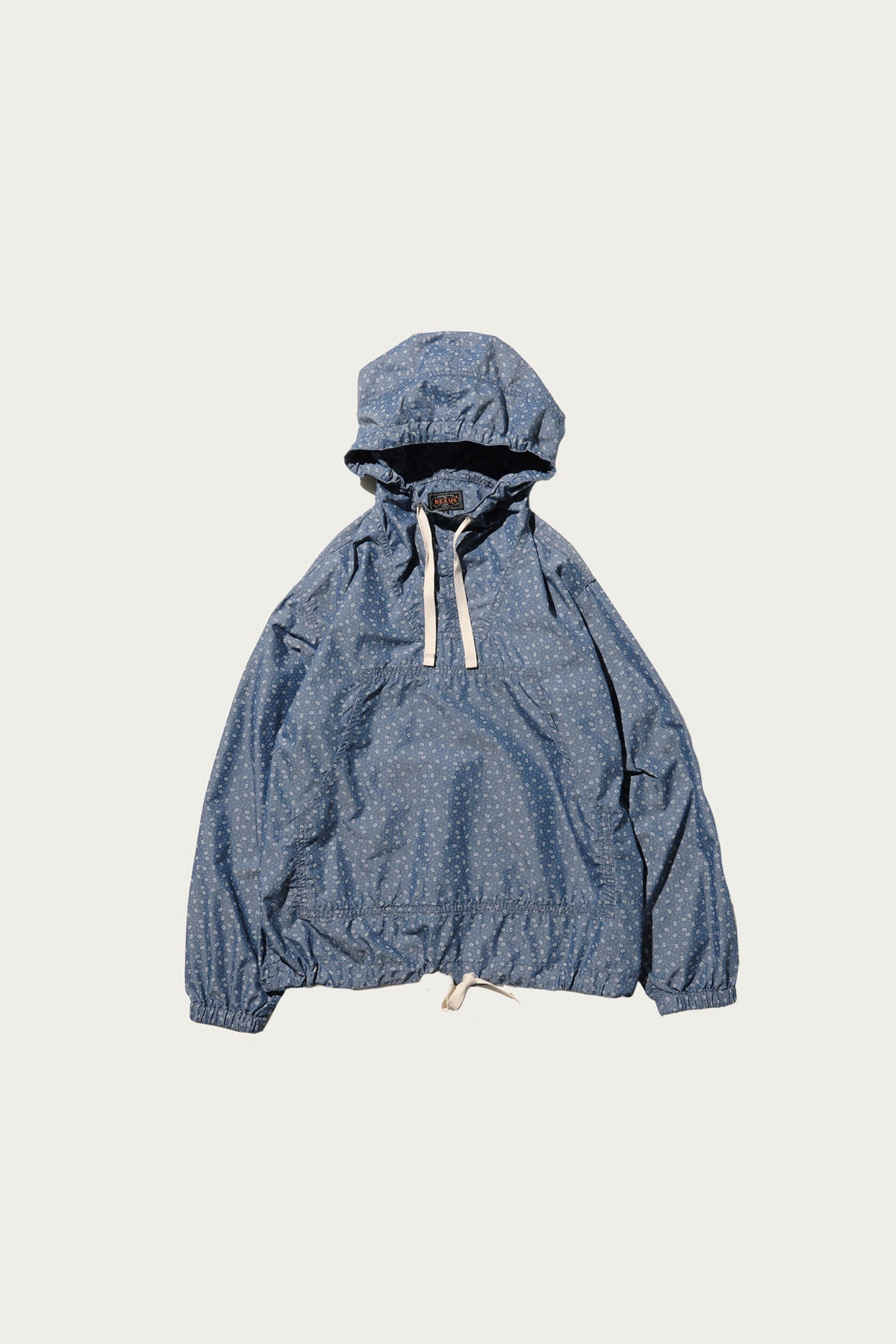 Beams Plus - MIL Smock NYCO Indigo Chambray Discharge Print - Calico - Canoe Club