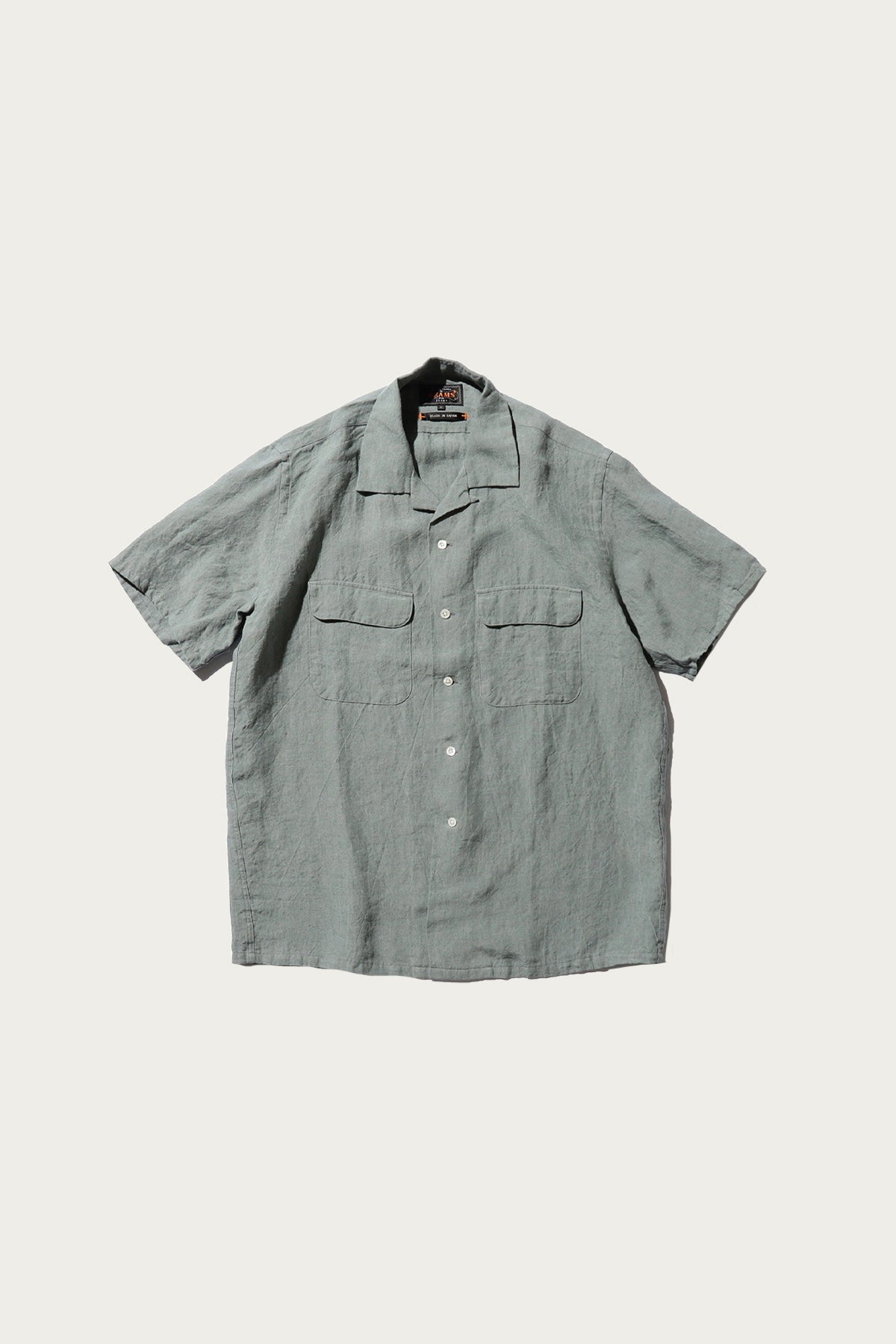 Beams Plus - Open Collar 1/40 Linen - Sax - Canoe Club