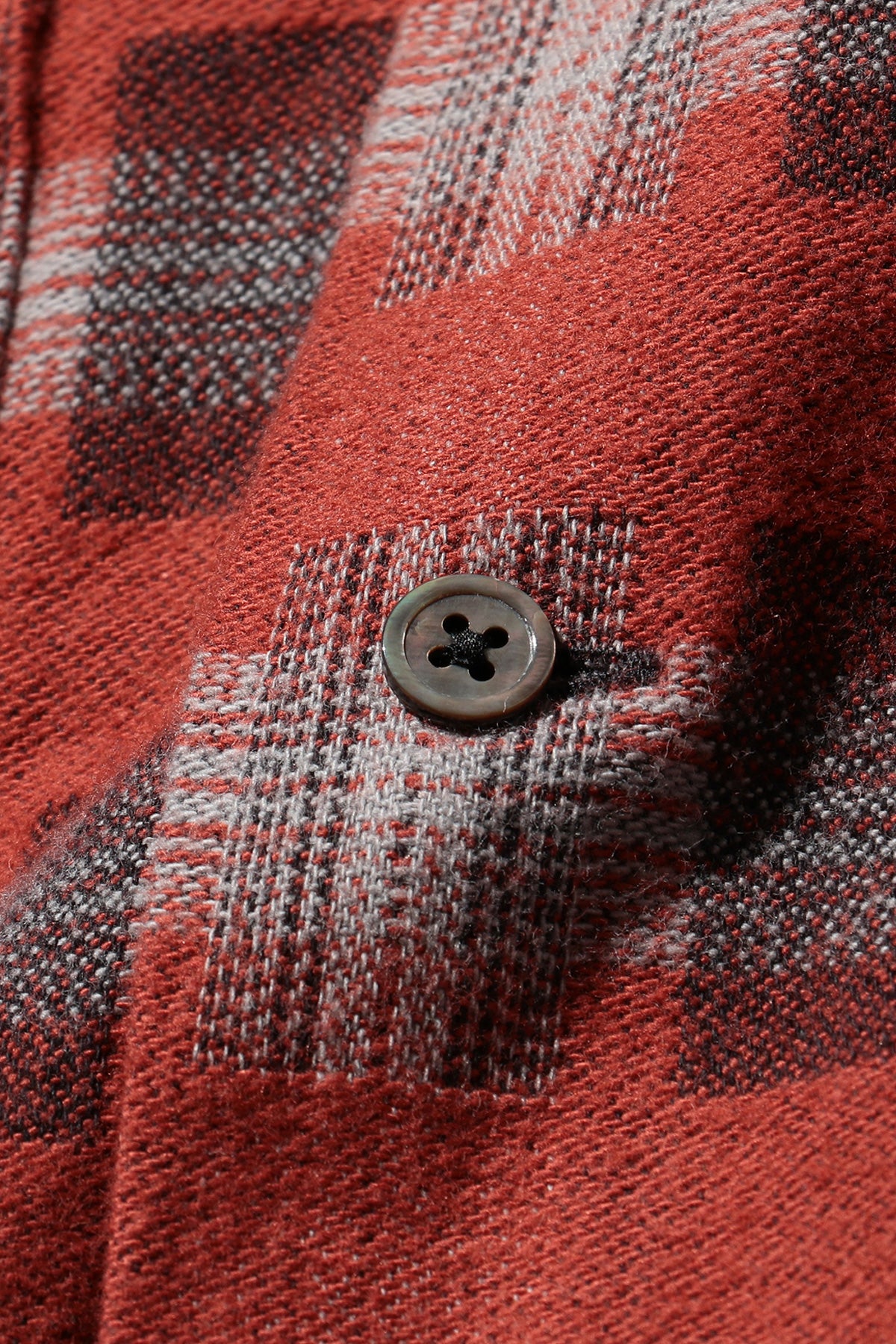 Beams Plus - Open Collar Brushed Satin Plaid - Red - Canoe Club
