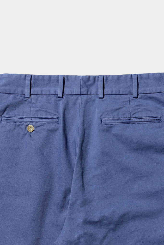 Beams Plus - Plain Front Shorts Cut-Off Twill Garment Dye - Blue - Canoe Club
