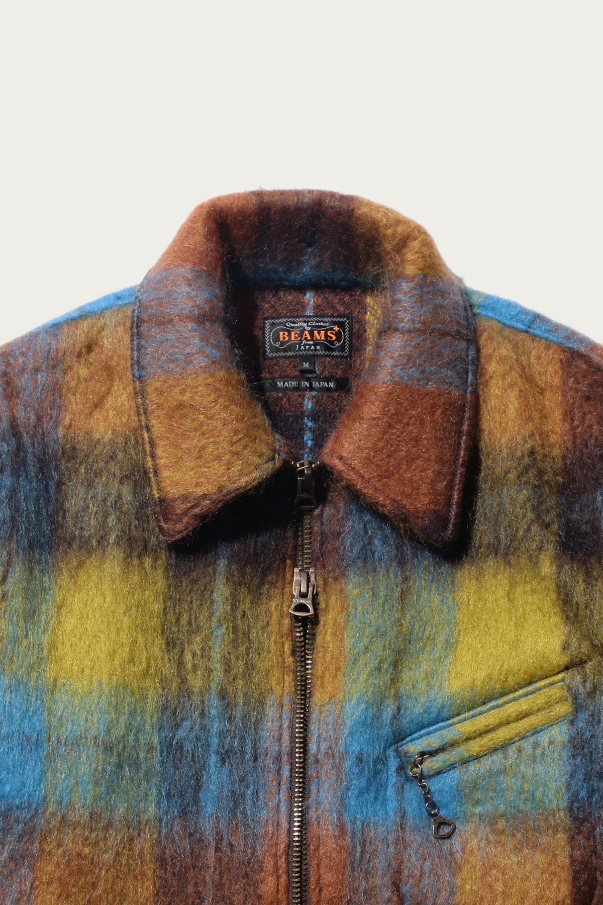 Beams Plus - Sports Jacket Wool Plaid - Brown/Turquoise - Canoe Club