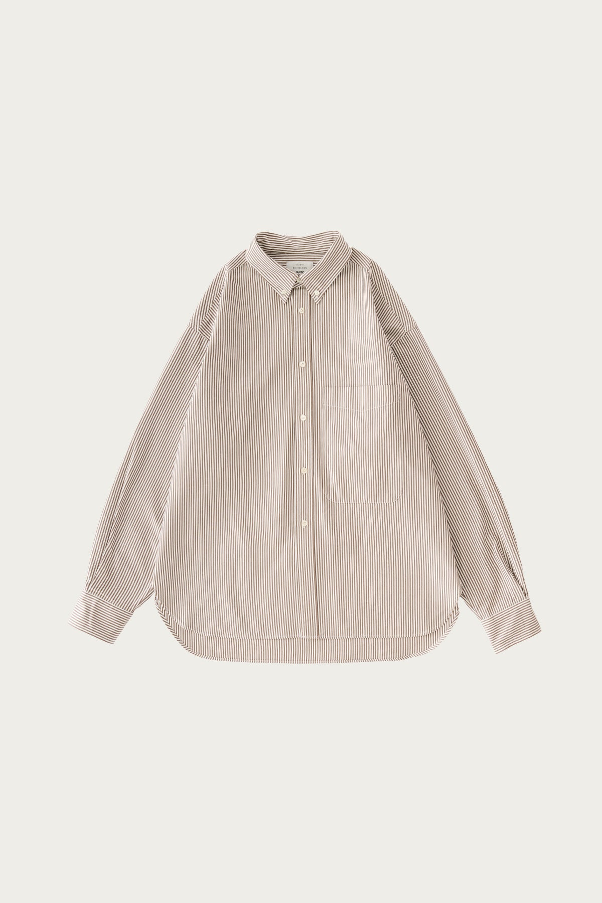 Beams Plus - Studio Nicholson x Beams+ Lisa Oxford Shirt - Brown/White Stripe - Canoe Club