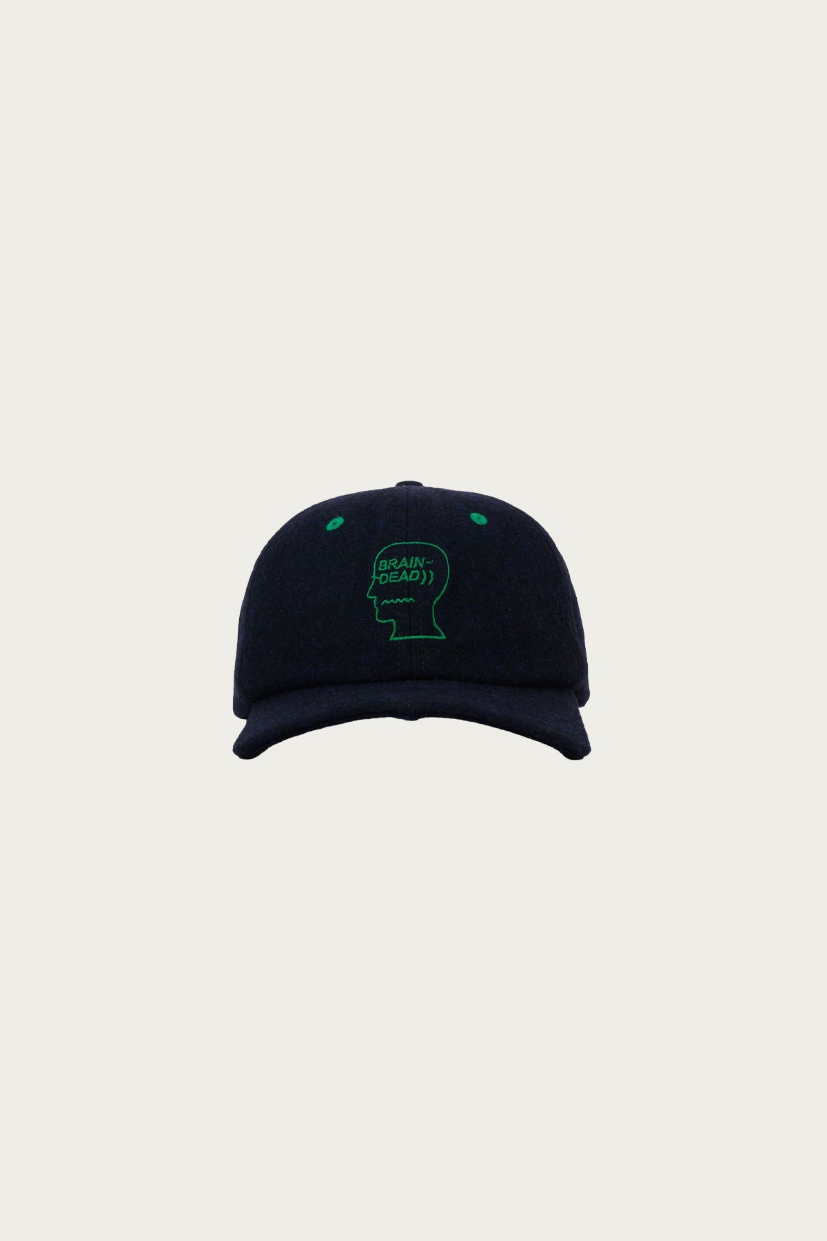 Brain Dead - Batwing Logohead Flannel Hat - Navy - Canoe Club