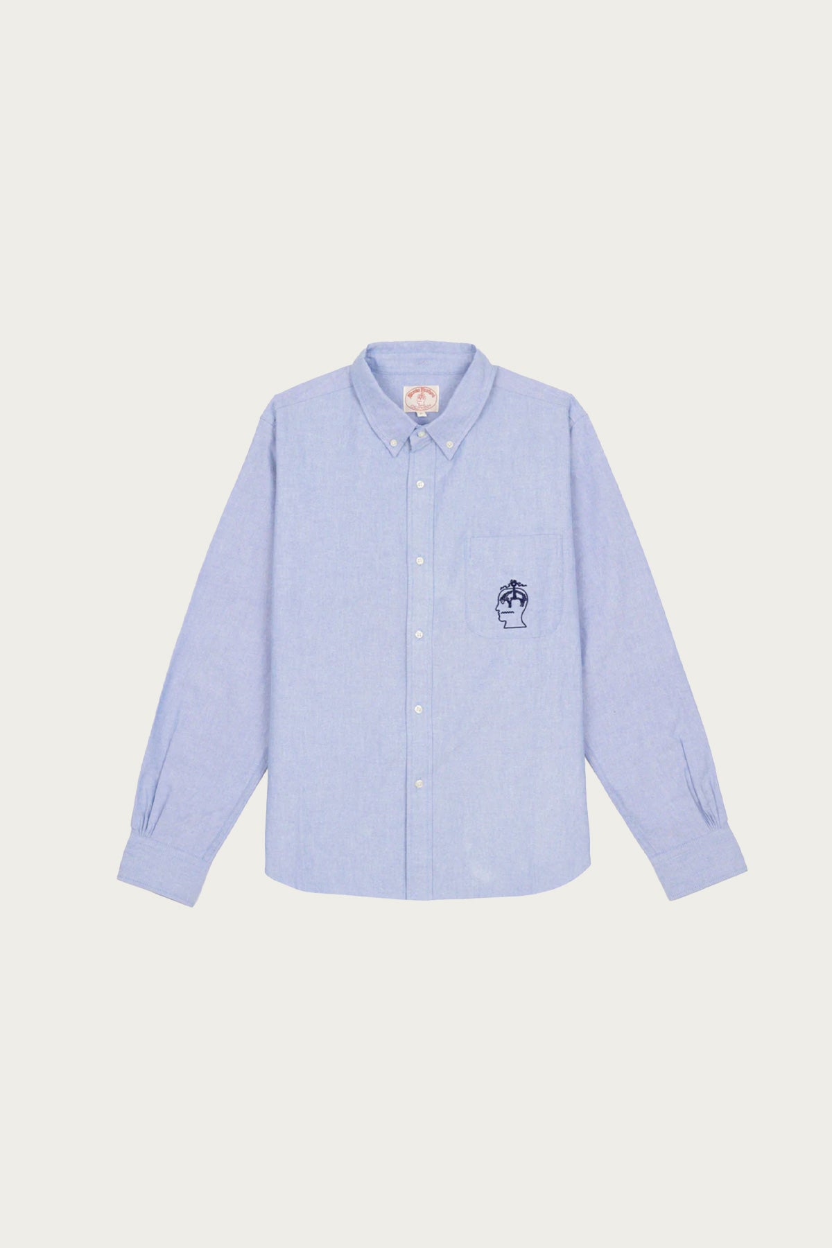 Brain Dead - Brooks Brothers California Selvedge Oxford Button Up - Blue - Canoe Club