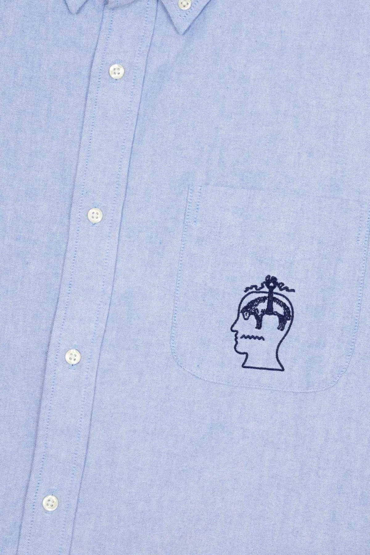 Brain Dead - Brooks Brothers California Selvedge Oxford Button Up - Blue - Canoe Club