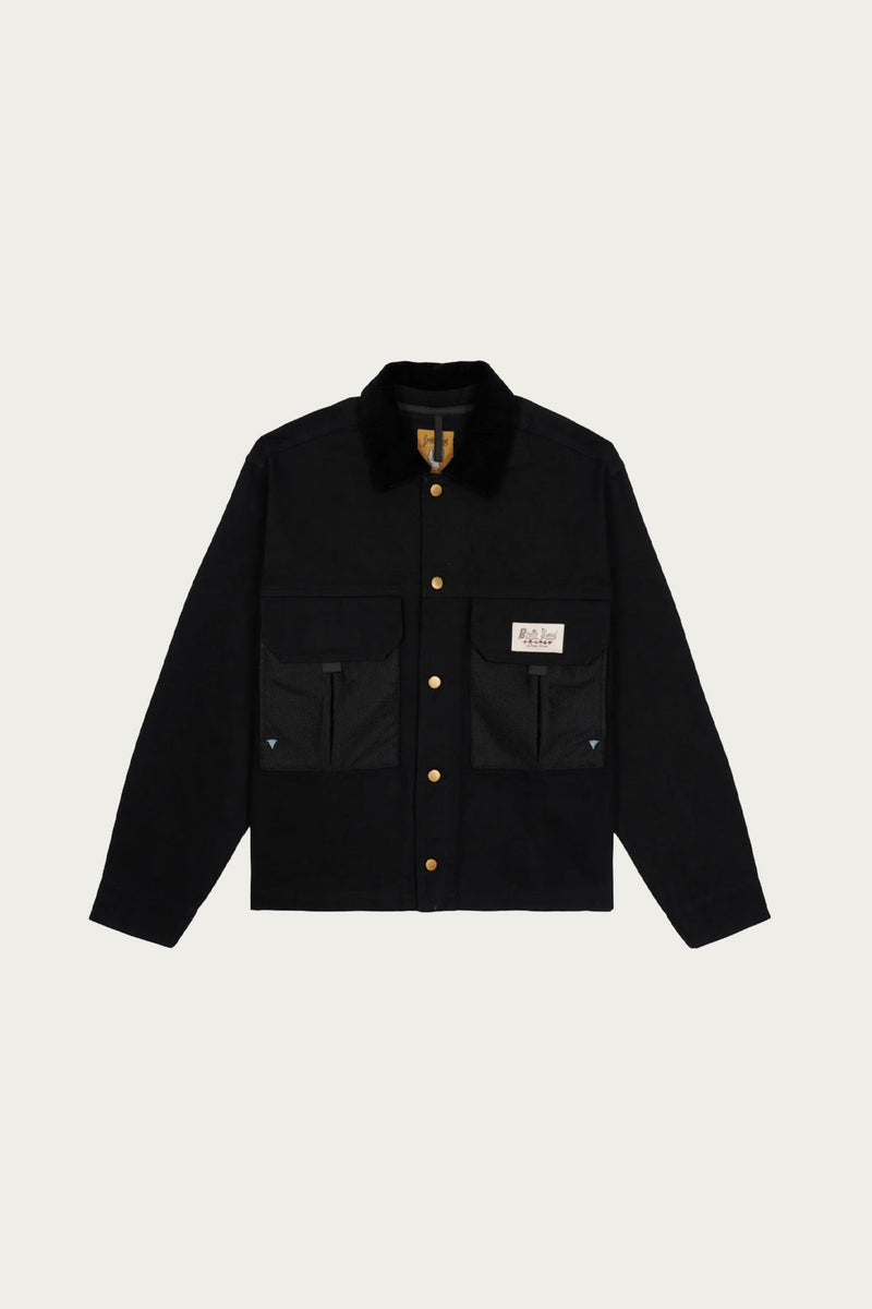 Braindead Cropped Chore Jacket | Black | Canoe Club