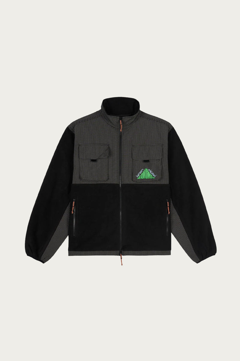 Braindead Equipment Fleece Zip | Black | Canoe Club
