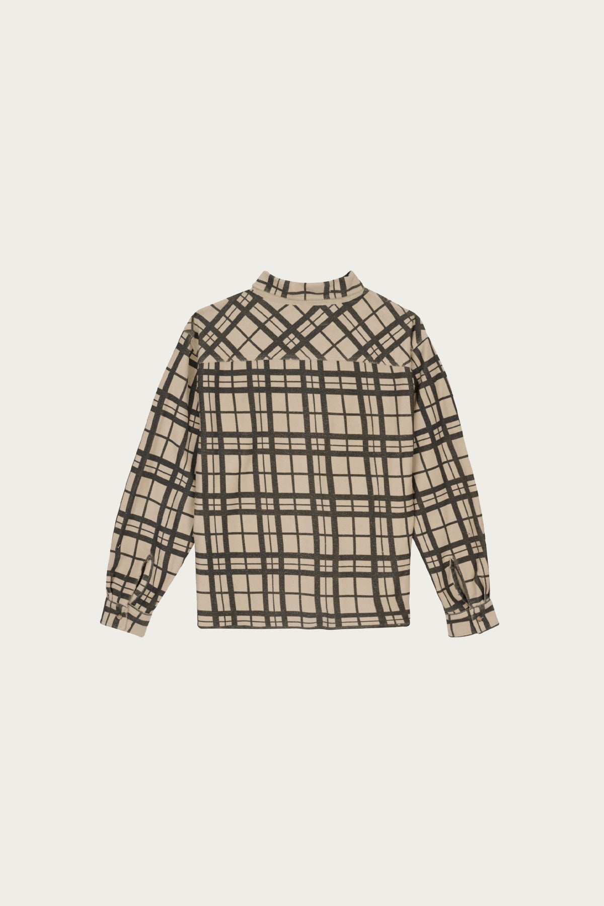 Brain Dead - Plaid French Terry Button Up - Sand - Canoe Club