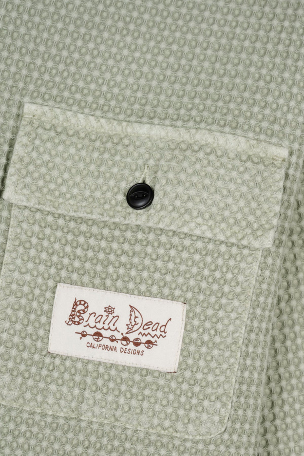 Brain Dead - Waffle Button Front Shirt - Stone - Canoe Club