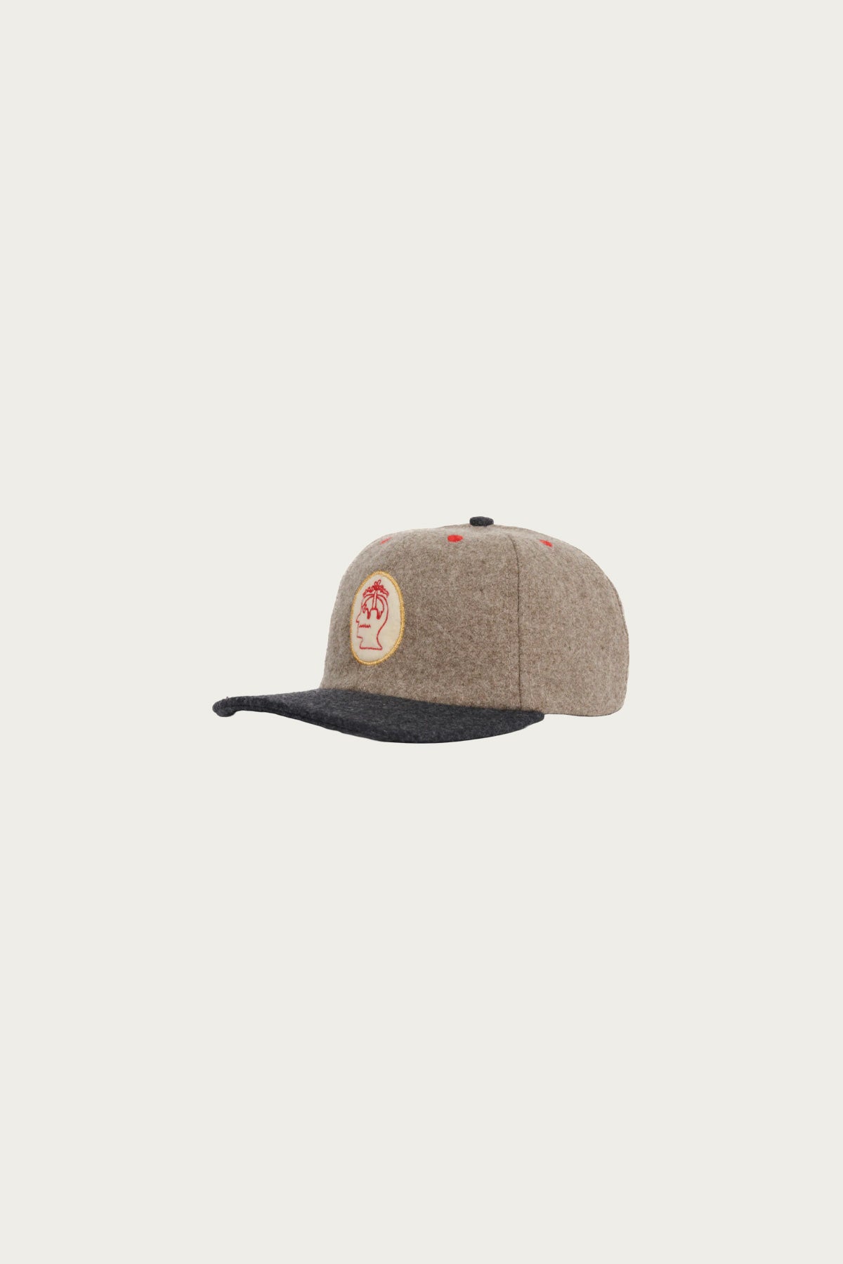 Brain Dead - Brain Dead x Brooks Brothers California Wool Logo Cap - Taupe/Grey - Canoe Club