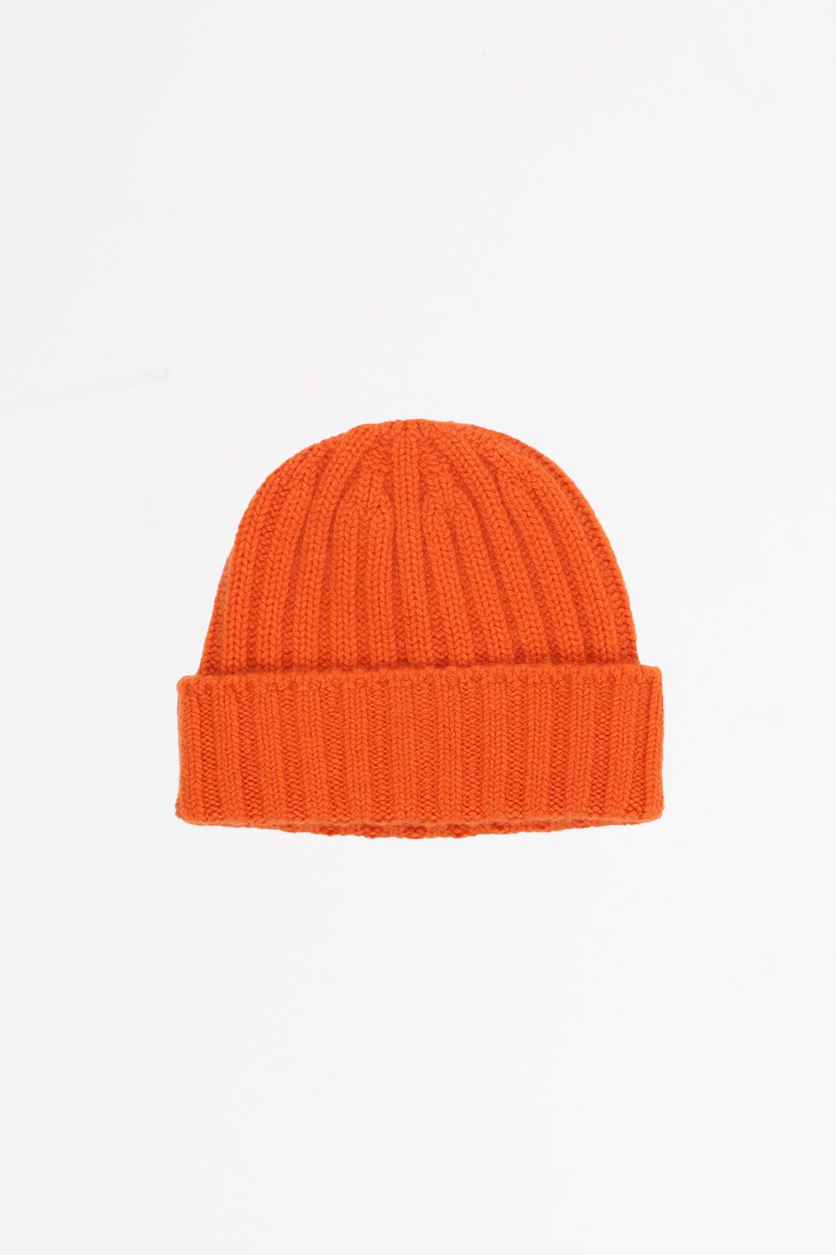 Cableami - Cashmere 2x2 Rib Watchcap - Orange - Canoe Club