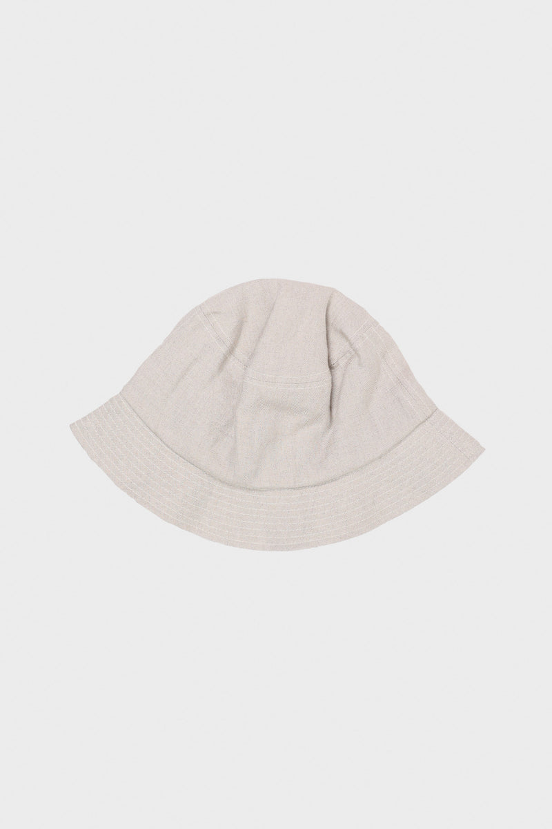 Cableami Linen Herringbone Bucket Hat | Ecru | Canoe Club
