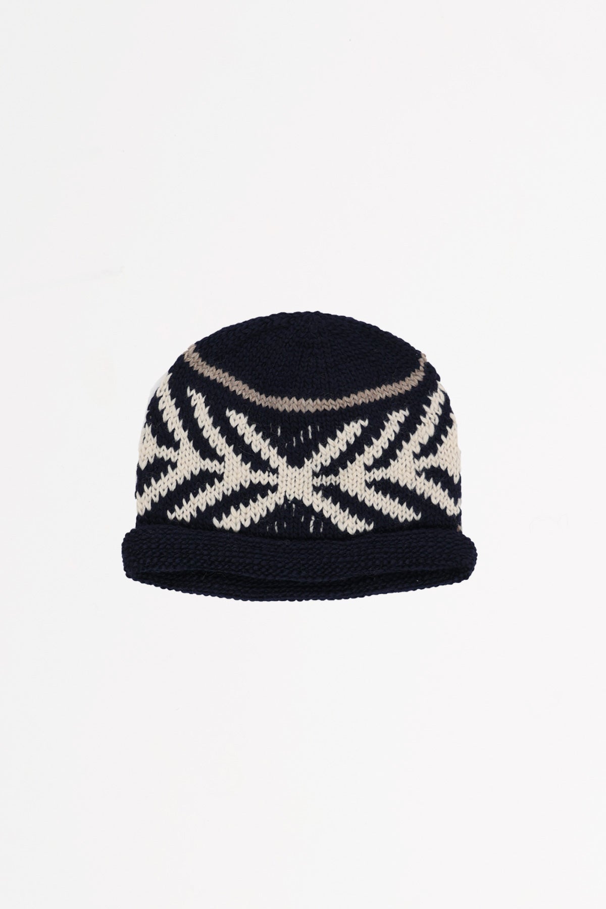 Cableami - Wool Jacquard Watchcap - Navy - Canoe Club