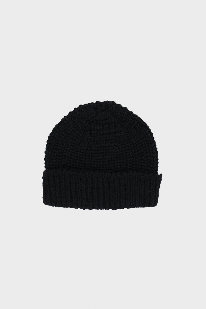 Cableami Wool Short Watchcap | Black | Canoe Club