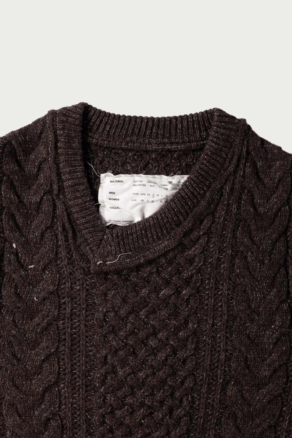 Camiel Fortgens - Frankenstein Cable Knit - Natural Brown Glitter - Canoe Club