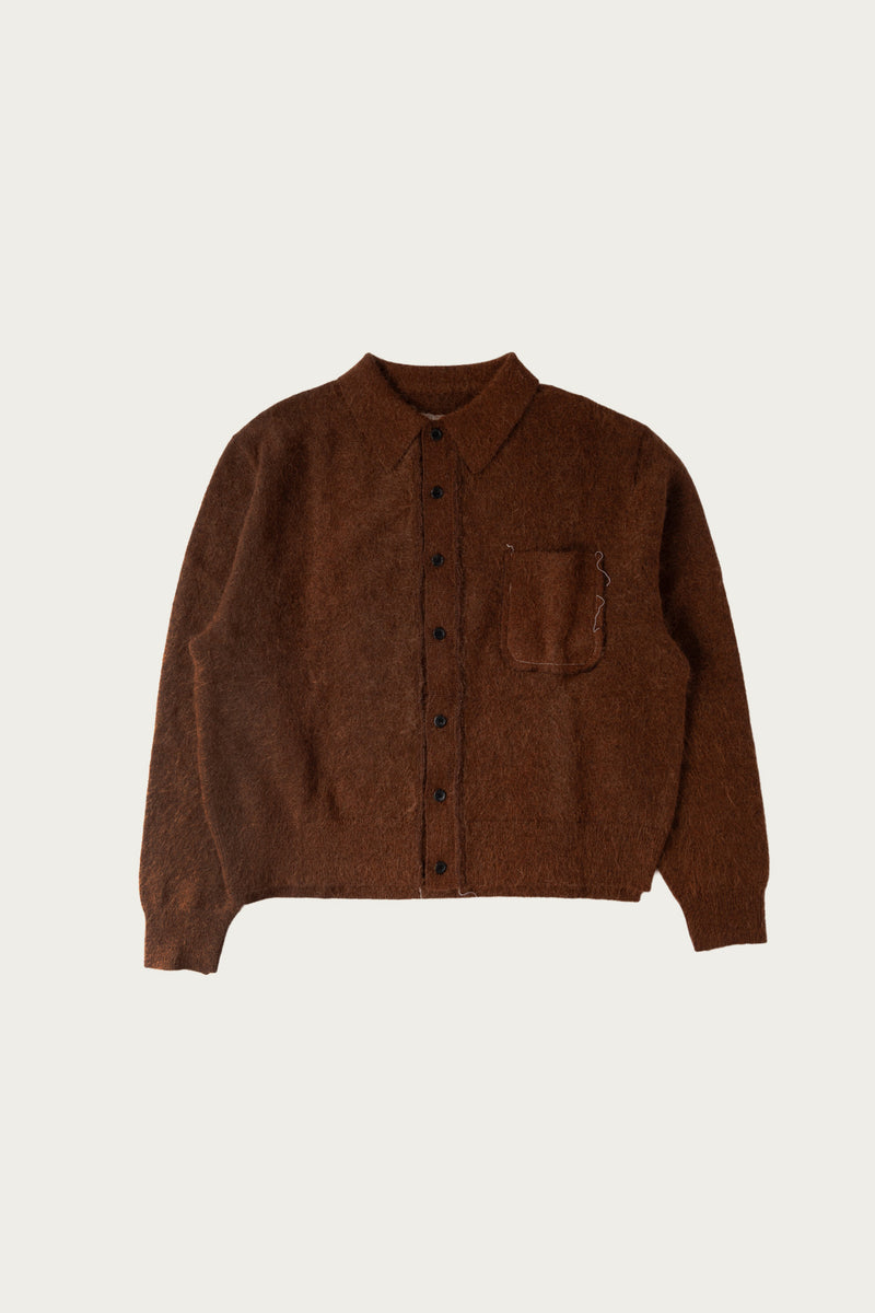 meias mohair cardigan brown モヘヤカーディガン meias mohair cardigan brown モヘヤカーディガン Mohair-Blend
