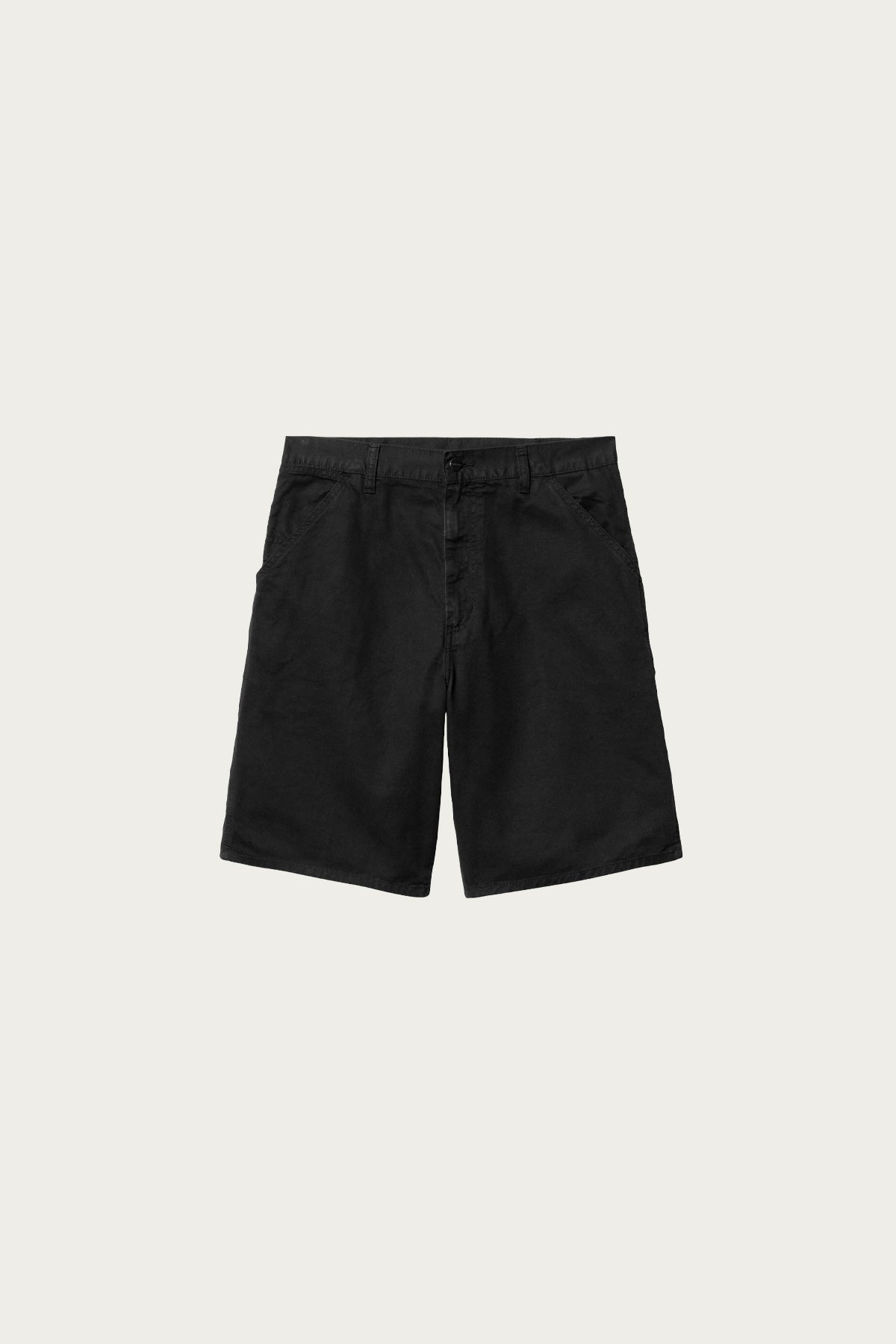 Carhartt Work In Progress - Single Knee Short - Black Garment Dyed - Canoe Club