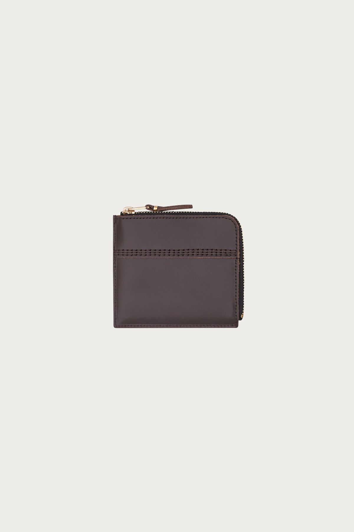 Comme des Garçons WALLET - Triple Stitch Zip Around Wallet - Brown - Canoe Club