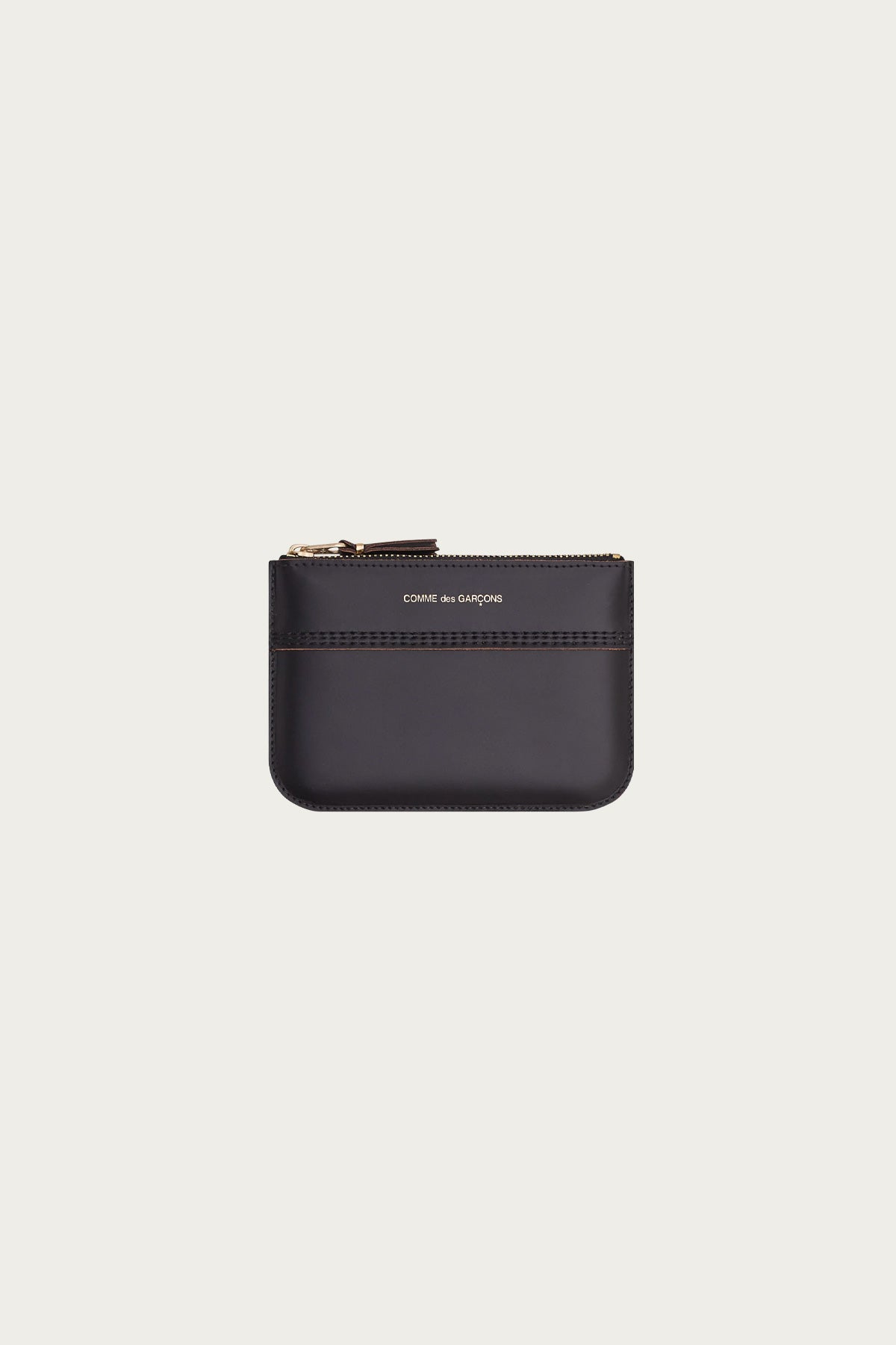 Comme des Garçons WALLET - Triple Stitch Zip Pouch - Black - Canoe Club