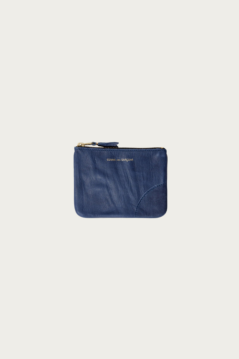 Comme des Garçons WALLET Washed Zip Pouch | Navy | Canoe Club