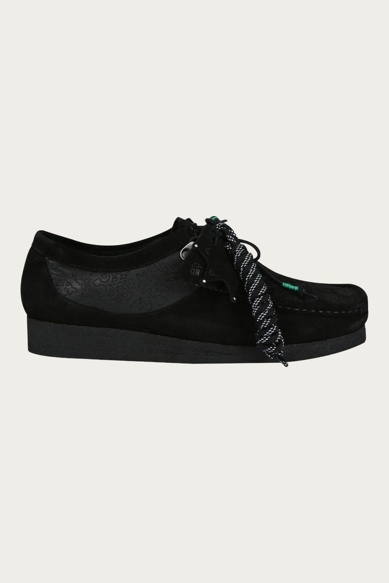 Anderson Bell x Clarks Wallabee | Black Embroidery | Canoe Club