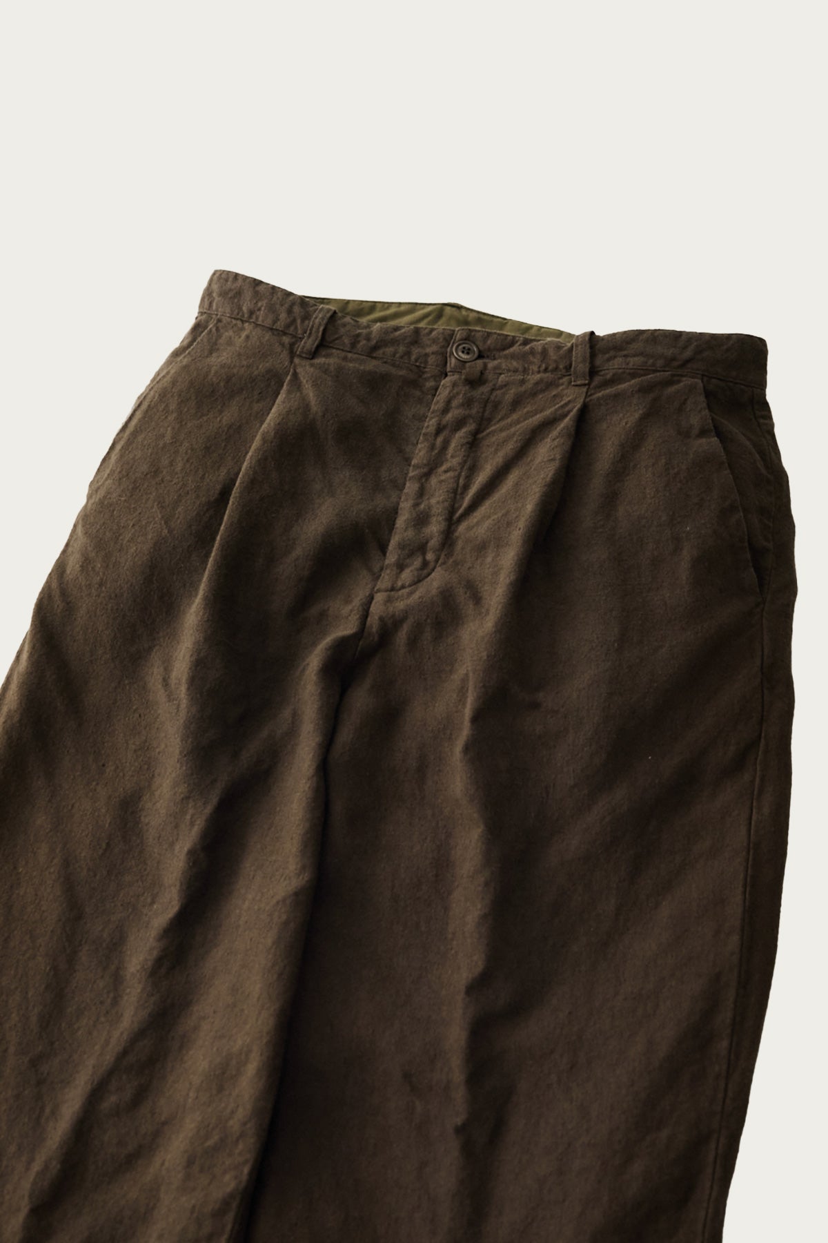 CONFECT - Linen Trousers - Dark Khaki - Canoe Club