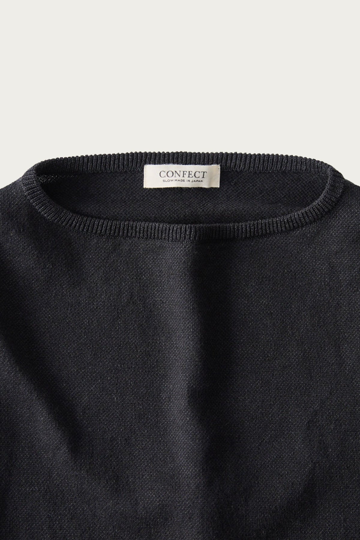 CONFECT - Linen Bamboo Boat-Neck Knit Jumper - Black - Canoe Club