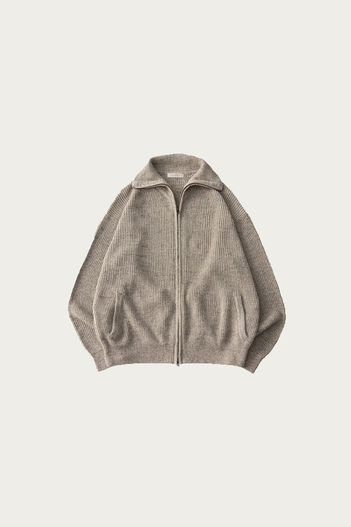CONFECT - Linen Cotton Hemp Driver's Zip-Up Knit - Oatmeal - Canoe Club