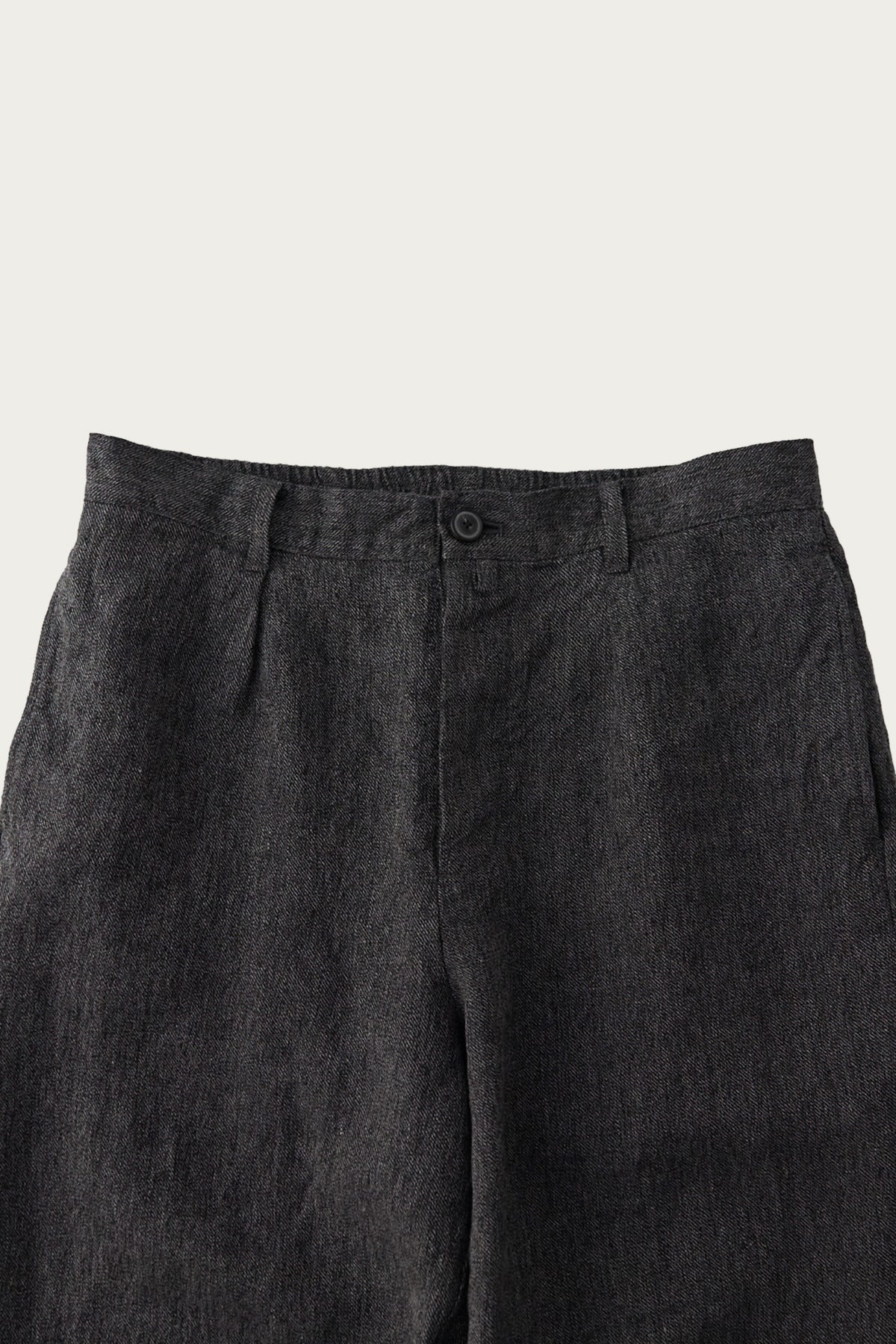 CONFECT - Linen Melange Twill Easy Trousers - Black - Canoe Club