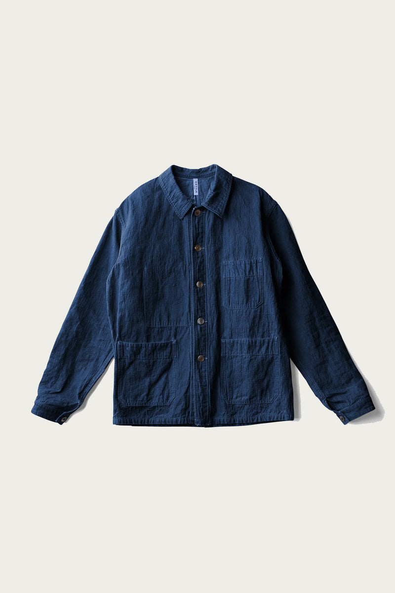 Cottle Mole Skin Town Jacket | Authentic Indigo | Canoe Club